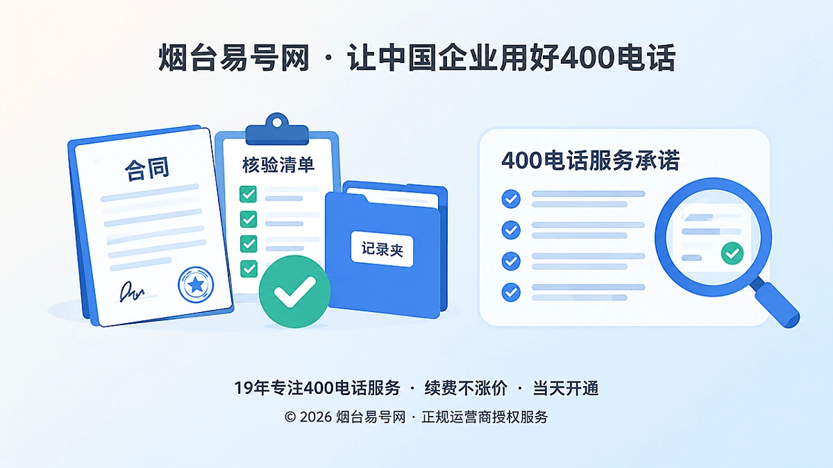2026年400电话诚实经营新标准：承诺落到可核验记录
